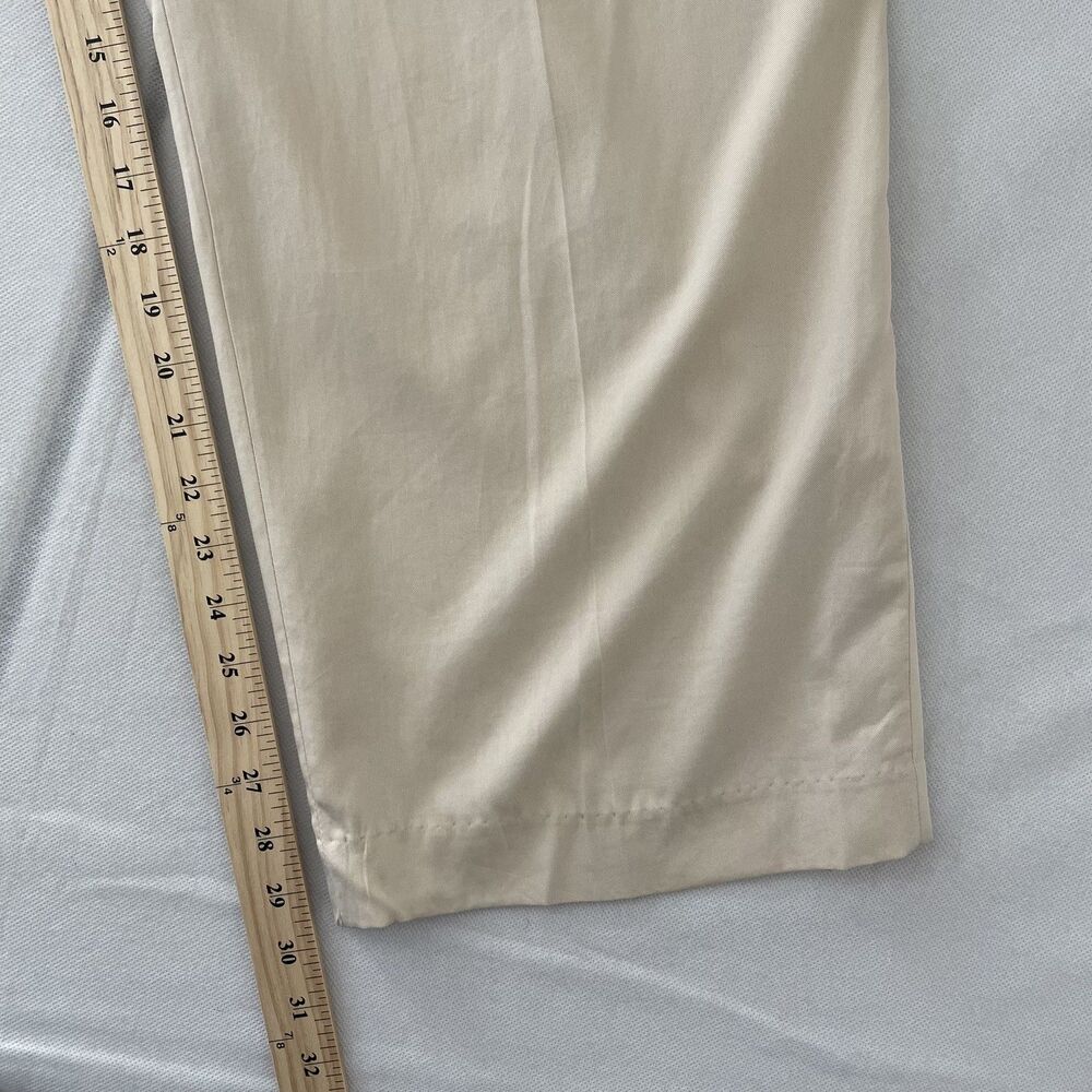 NWT Banana Republic Wide Leg Pleated Tencel Lyocell Pants Beige Size 10 - Picture 10 of 12